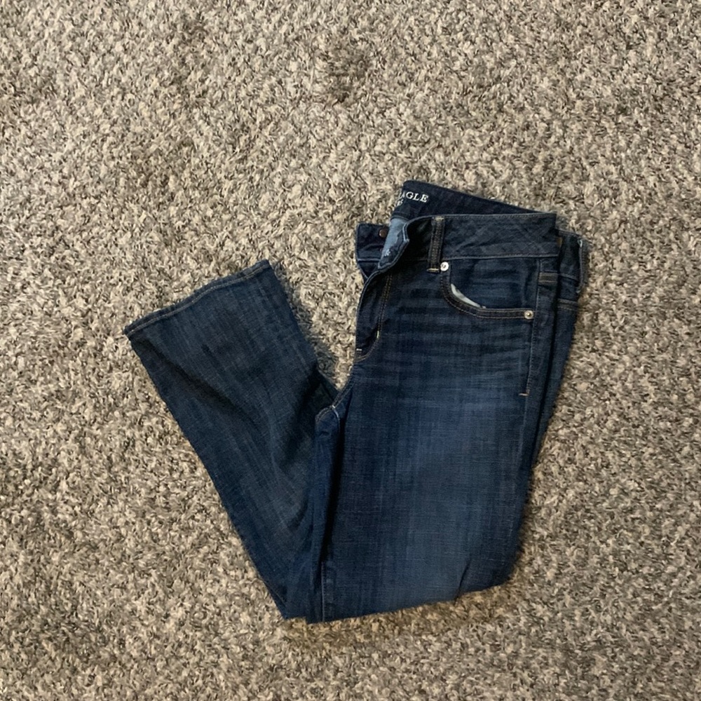 American Eagle Dark Blue Capri Jeans Size 10